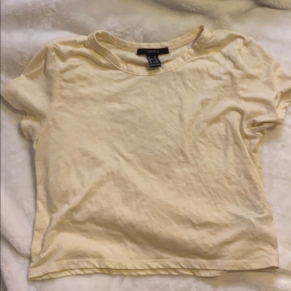 Yellow crop top